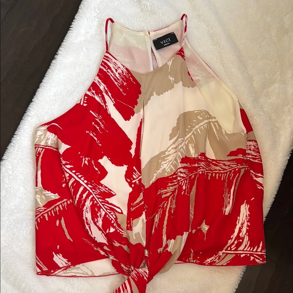 New Vici Tie Front Top Size S